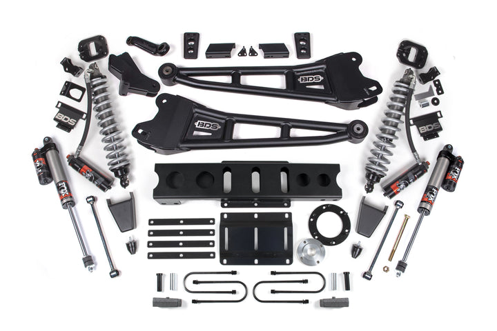 BDS Suspension 4 Inch Lift Kit w/ Radius Arm FOX 2.5 Coil-Over Conversion - Performance Elite Ram 3500 2013-2018 4WD Diesel