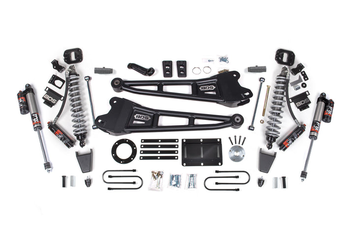 BDS Suspension 6 Inch Lift Kit w/ Radius Arm FOX 2.5 Coil-Over Conversion - Performance Elite Ram 3500 2013-2018 4WD Diesel - Rubber Bump Stop / Block Kit / 6 Bolt / FOX 2.5 Performance Elite
