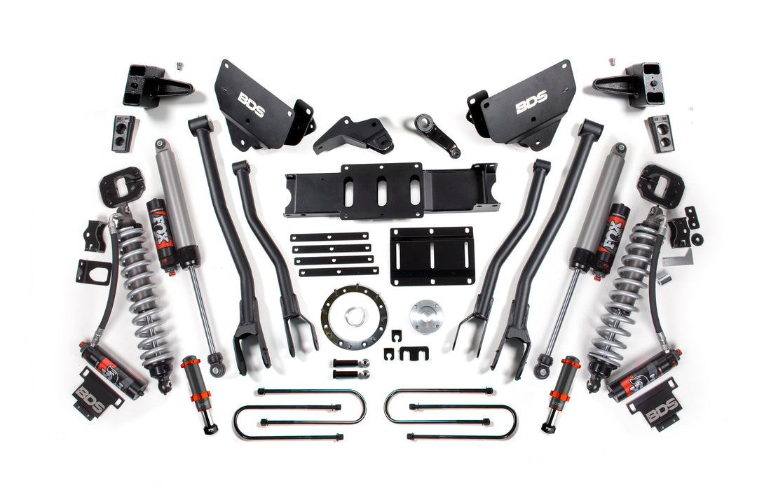 BDS Suspension 6 Inch Lift Kit w/ 4-Link FOX 2.5 Coil-Over Conversion - Performance Elite Ram 3500 2013-2018 4WD Diesel - FOX 2.0 Hydro Bump Stop / 8 Bolt / FOX 2.5 Performance Elite
