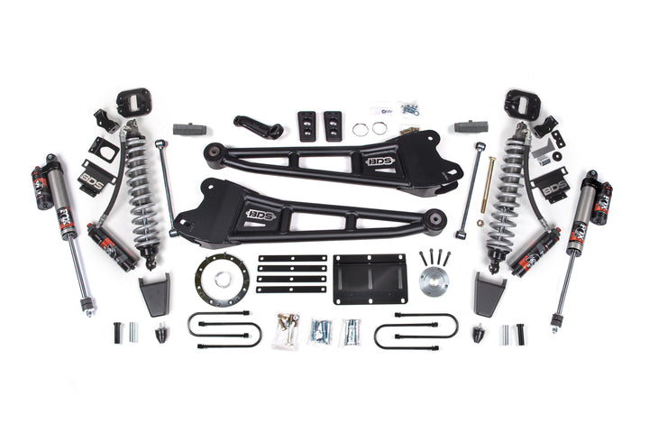 BDS Suspension 6 Inch Lift Kit w/ Radius Arm FOX 2.5 Coil-Over Conversion - Performance Elite Ram 3500 2013-2018 4WD Diesel - Rubber Bump Stop / Block Kit / 8 Bolt / FOX 2.5 Performance Elite