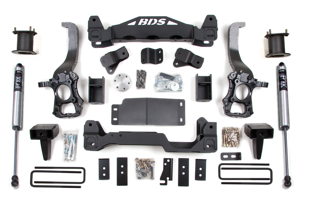 BDS Suspension 6 Inch Lift Kit Ford F150 2014 4WD - 5 Inch Block Kit / FOX 2.0 Performance Series