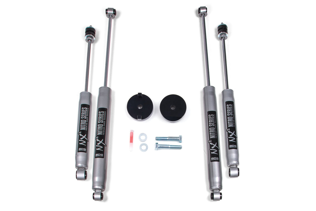 BDS Suspension 1 Inch Leveling Kit Coil Spacer Ford F250/F350 Super Duty 2017-2019 4WD - NX2 Nitro Series