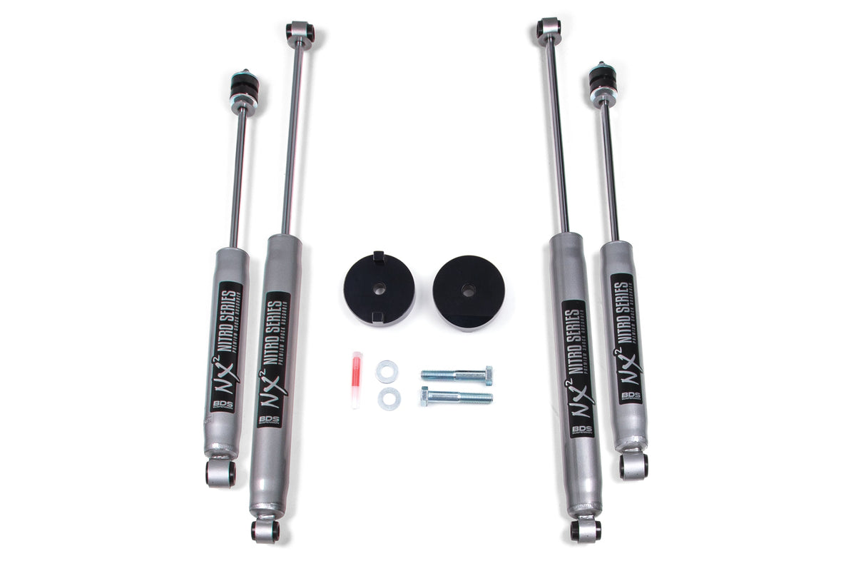BDS Suspension 1 Inch Leveling Kit Coil Spacer Ford F250/F350 Super Duty 2017-2019 4WD - NX2 Nitro Series