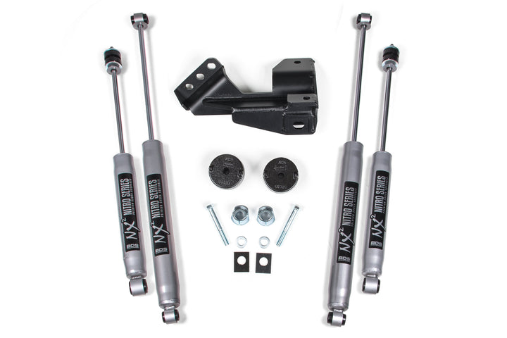 BDS Suspension 2 Inch Leveling Kit Coil Spacer Ford F250/F350 Super Duty 2017-2019 4WD - NX2 Nitro Series