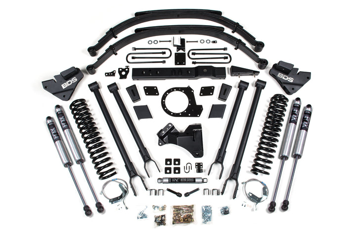 BDS Suspension 8 Inch Lift Kit 4-Link Conversion Ford F250/F350 Super Duty 2017-2019 4WD Diesel - FOX 2.0 Performance Series