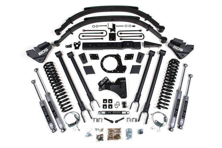 BDS Suspension 8 Inch Lift Kit 4-Link Conversion Ford F250/F350 Super Duty 2017-2019 4WD Diesel - NX2 Nitro Series