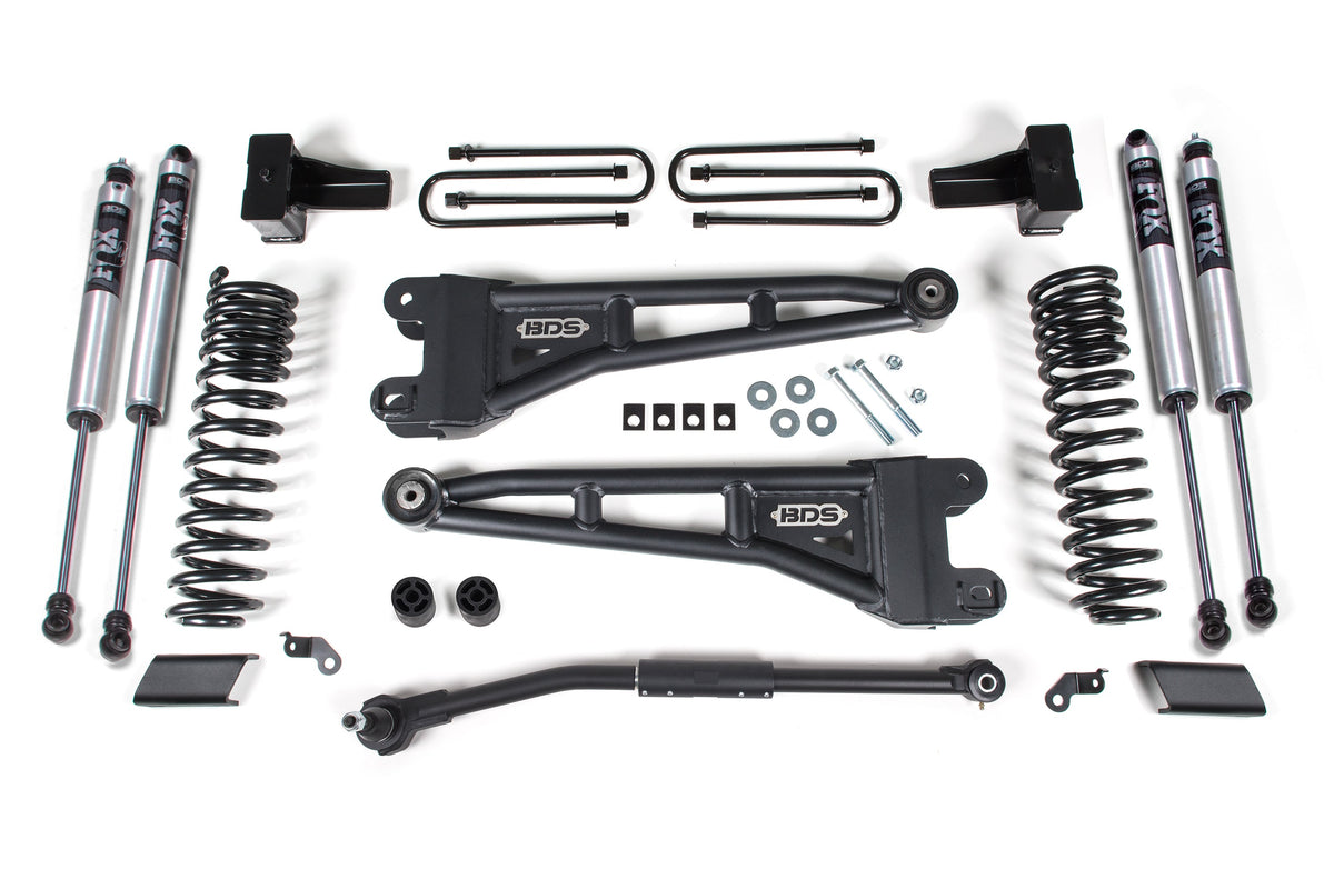 BDS Suspension 2.5 Inch Lift Kit w/ Radius Arm Ford F250/F350 Super Duty 2017-2019 4WD Diesel - FOX 2.0 Performance Series