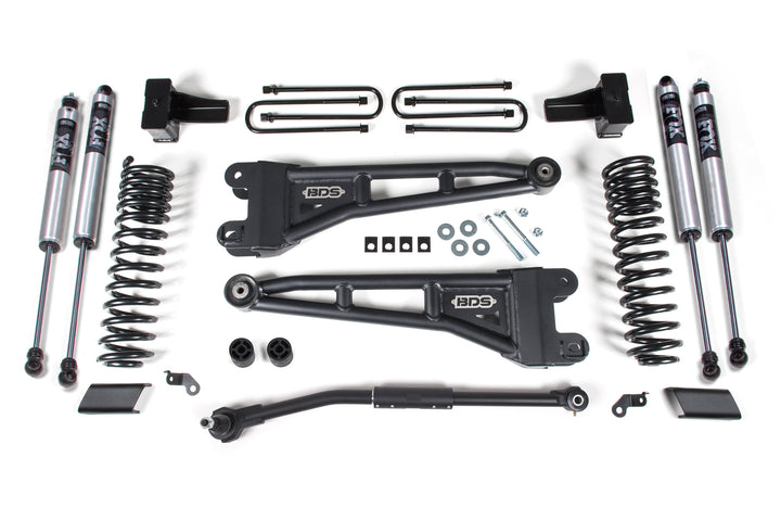 BDS Suspension 2.5 Inch Lift Kit w/ Radius Arm Ford F250/F350 Super Duty 2017-2019 4WD Diesel - FOX 2.0 Performance Series