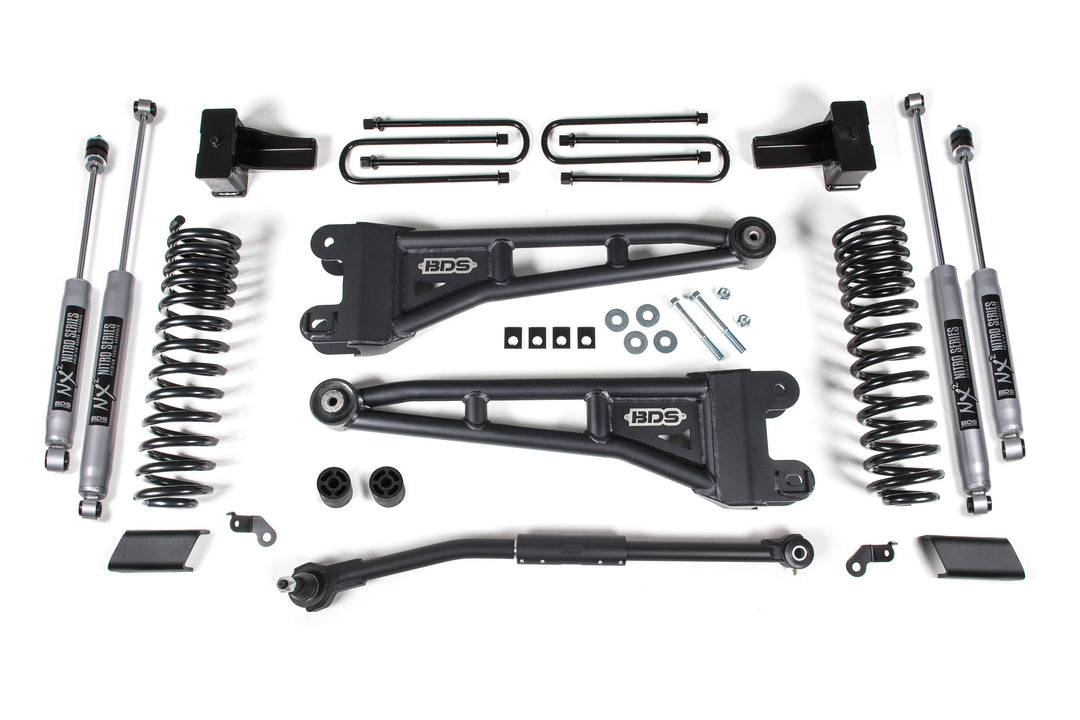 BDS Suspension 2.5 Inch Lift Kit w/ Radius Arm Ford F250/F350 Super Duty 2017-2019 4WD Diesel - NX2 Nitro Series