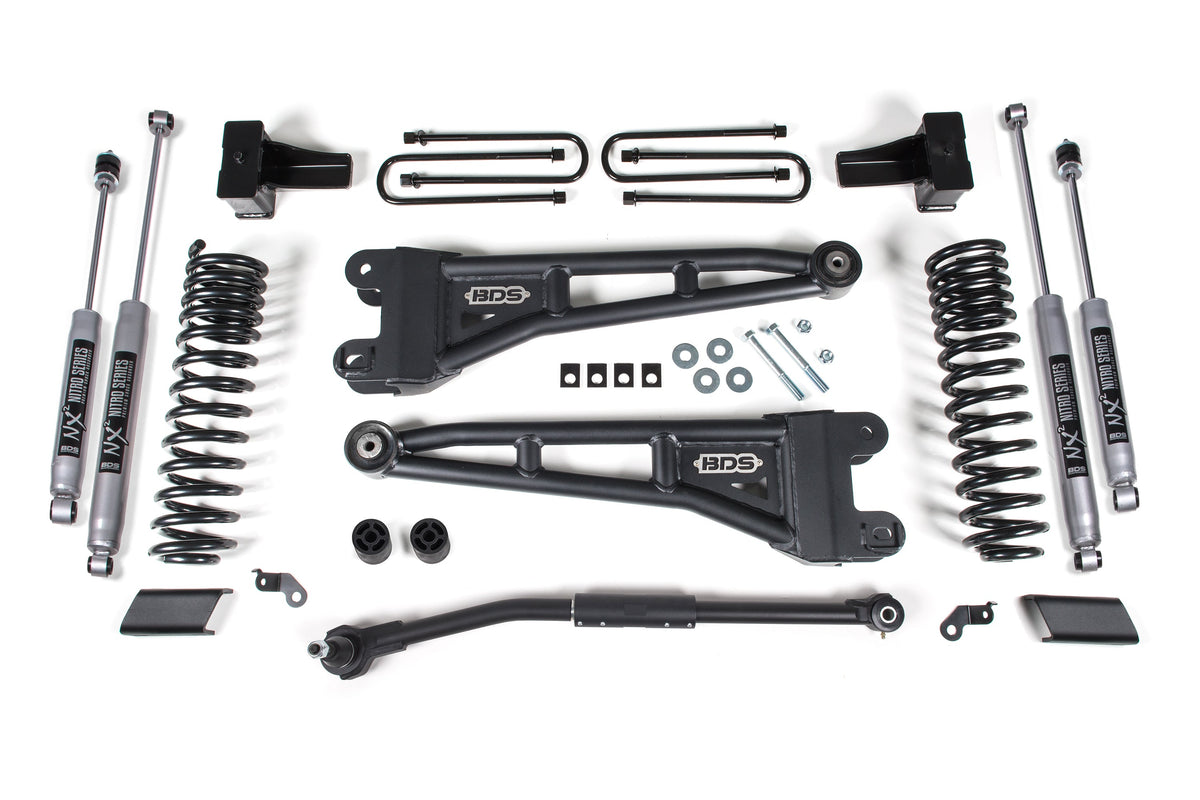 BDS Suspension 2.5 Inch Lift Kit w/ Radius Arm Ford F250/F350 Super Duty 2017-2019 4WD Diesel - NX2 Nitro Series