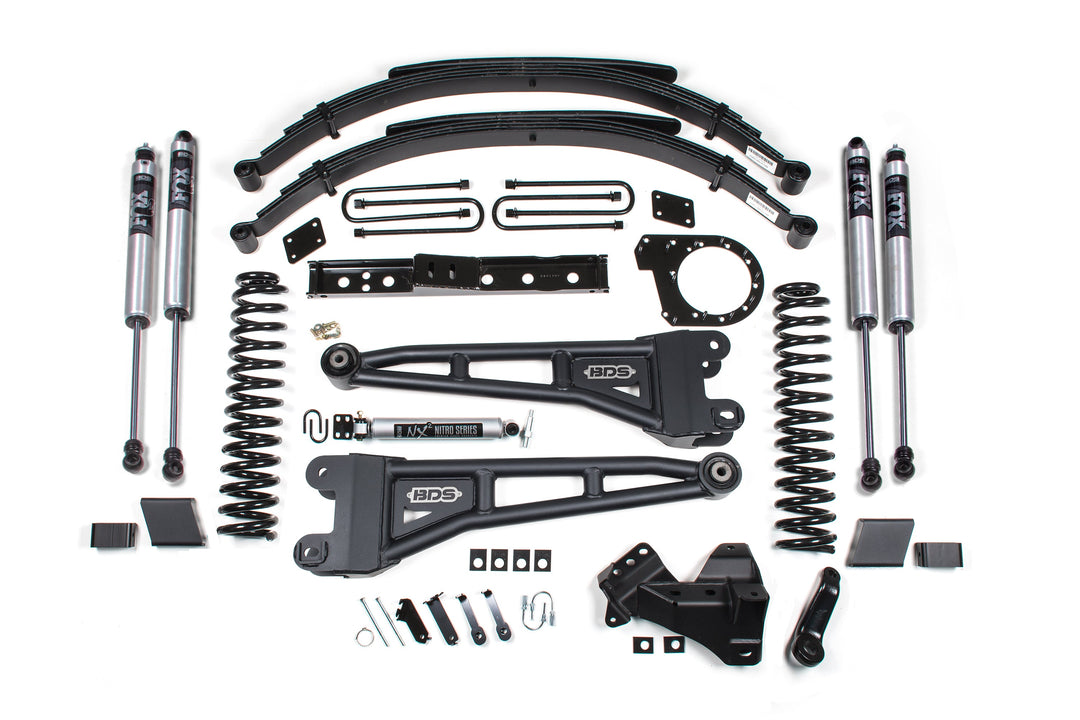 BDS Suspension 7 Inch Lift Kit w/ Radius Arm Ford F250/F350 Super Duty 2020-2022 4WD Diesel - Leaf Springs / FOX 2.0 Performance Series