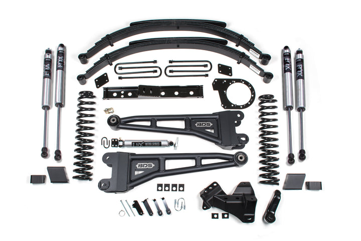 BDS Suspension 7 Inch Lift Kit w/ Radius Arm Ford F250/F350 Super Duty 2020-2022 4WD Diesel - Leaf Springs / FOX 2.0 Performance Series