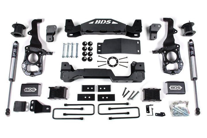 BDS Suspension 6 Inch Lift Kit Ford F150 2021-2026 4WD - 5 Inch Block Kit / FOX 2.0 Performance Series