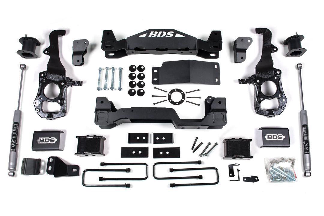BDS Suspension 6 Inch Lift Kit Ford F150 2021-2026 4WD - 5 Inch Block Kit / NX2 Nitro Series