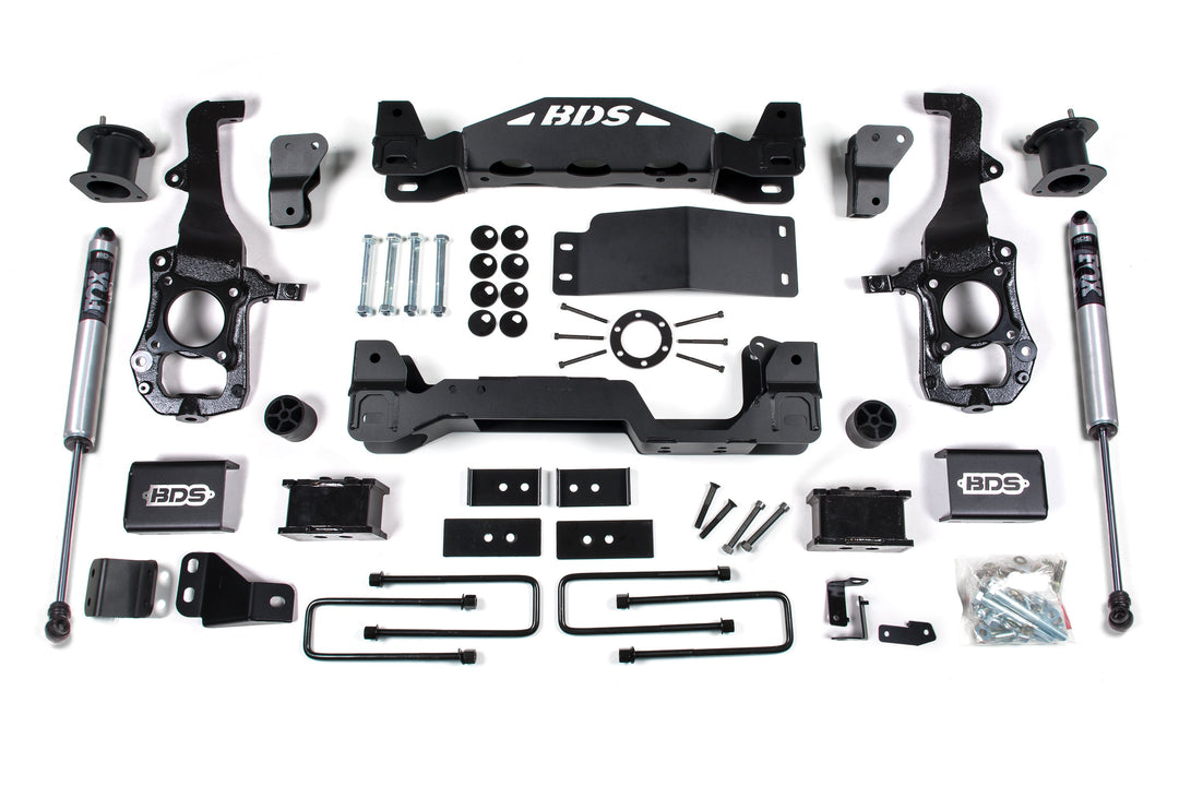BDS Suspension 4 Inch Lift Kit Ford F150 2021-2026 4WD - 3 Inch Block Kit / FOX 2.0 Performance Series