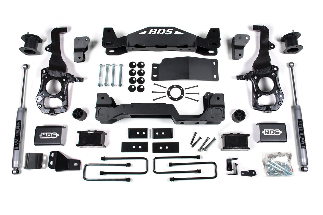 BDS Suspension 4 Inch Lift Kit Ford F150 2021-2026 4WD - 3 Inch Block Kit / NX2 Nitro Series