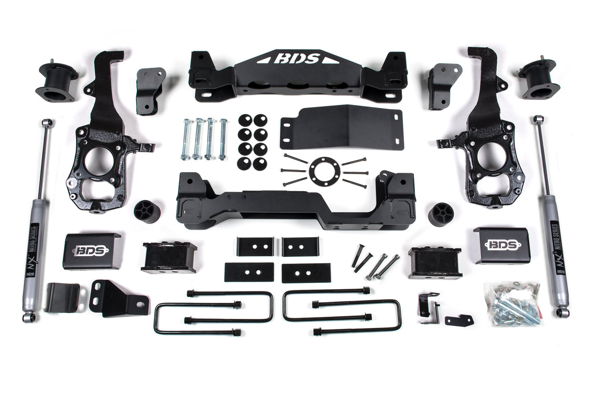 BDS Suspension 4 Inch Lift Kit Ford F150 2021-2026 4WD - 3 Inch Block Kit / NX2 Nitro Series