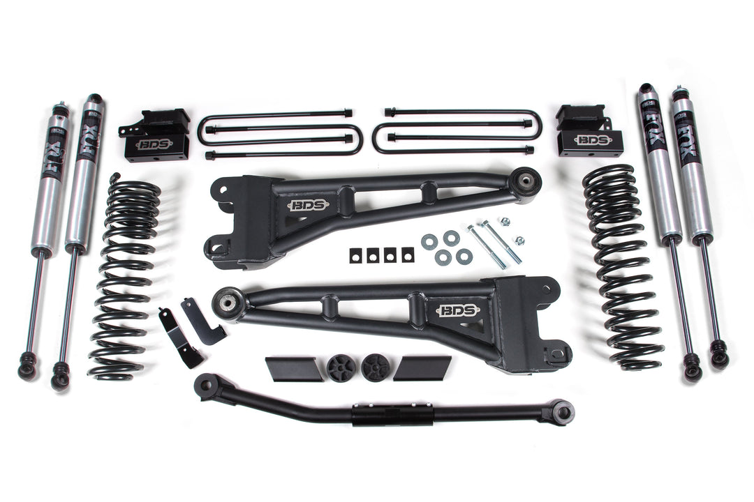 BDS Suspension 2.5 Inch Lift Kit w/ Radius Arm Ford F450 Super Duty 2020-2022 4WD Diesel &amp; Gas - FOX 2.0 Performance Series