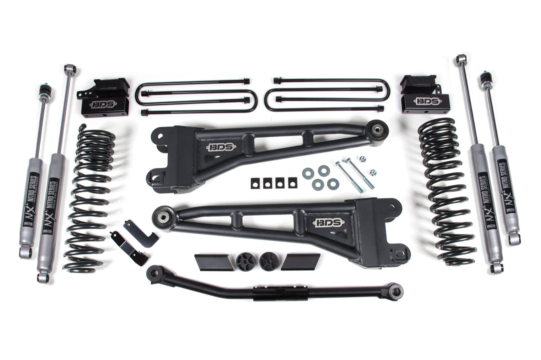 BDS Suspension 2.5 Inch Lift Kit w/ Radius Arm Ford F450 Super Duty 2020-2022 4WD Diesel &amp; Gas - NX2 Nitro Series