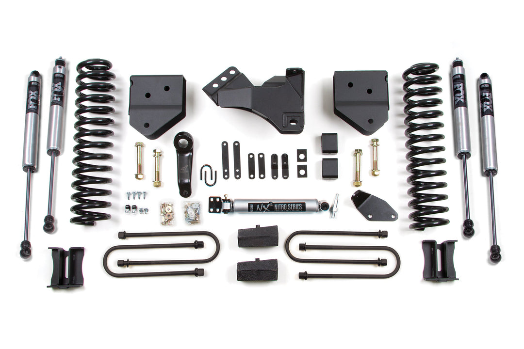 BDS Suspension 4 Inch Lift Kit Ford F250/F350 Super Duty 2008-2010 4WD Diesel - Block Kit Without Factory Overload / FOX 2.0 Performance Series