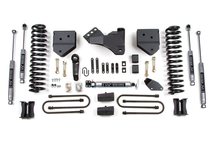 BDS Suspension 4 Inch Lift Kit Ford F250/F350 Super Duty 2008-2010 4WD Diesel - Block Kit Without Factory Overload / NX2 Nitro Series