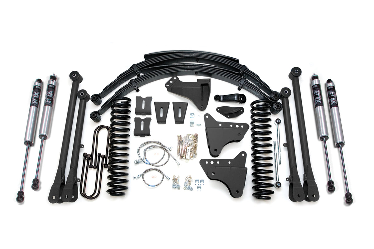 BDS Suspension 8 Inch Lift Kit w/ 4-Link Ford F250/F350 Super Duty 2005-2007 4WD Gas - FOX 2.0 Performance Series