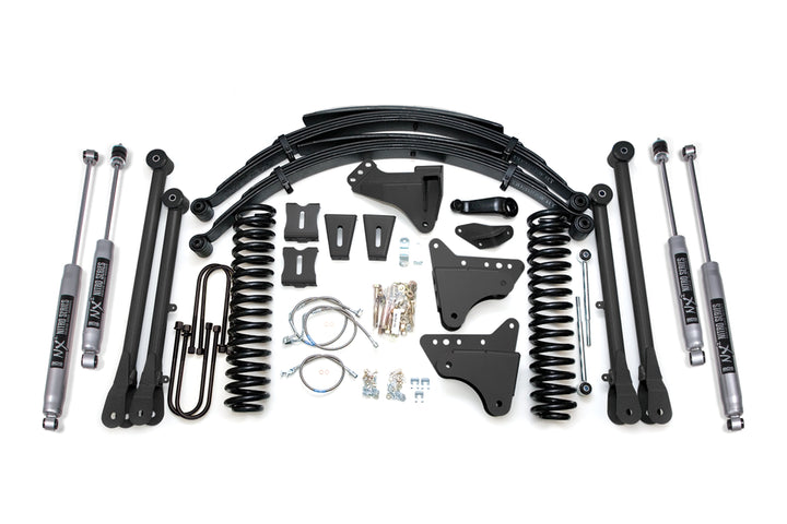 BDS Suspension 8 Inch Lift Kit w/ 4-Link Ford F250/F350 Super Duty 2005-2007 4WD Gas - NX2 Nitro Series