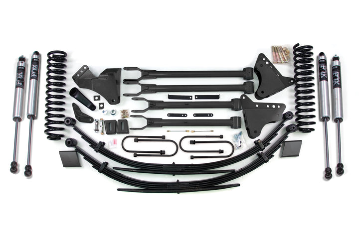 BDS Suspension 8 Inch Lift Kit w/ 4-Link Ford F250/F350 Super Duty 2008-2010 4WD Diesel - FOX 2.0 Performance Series