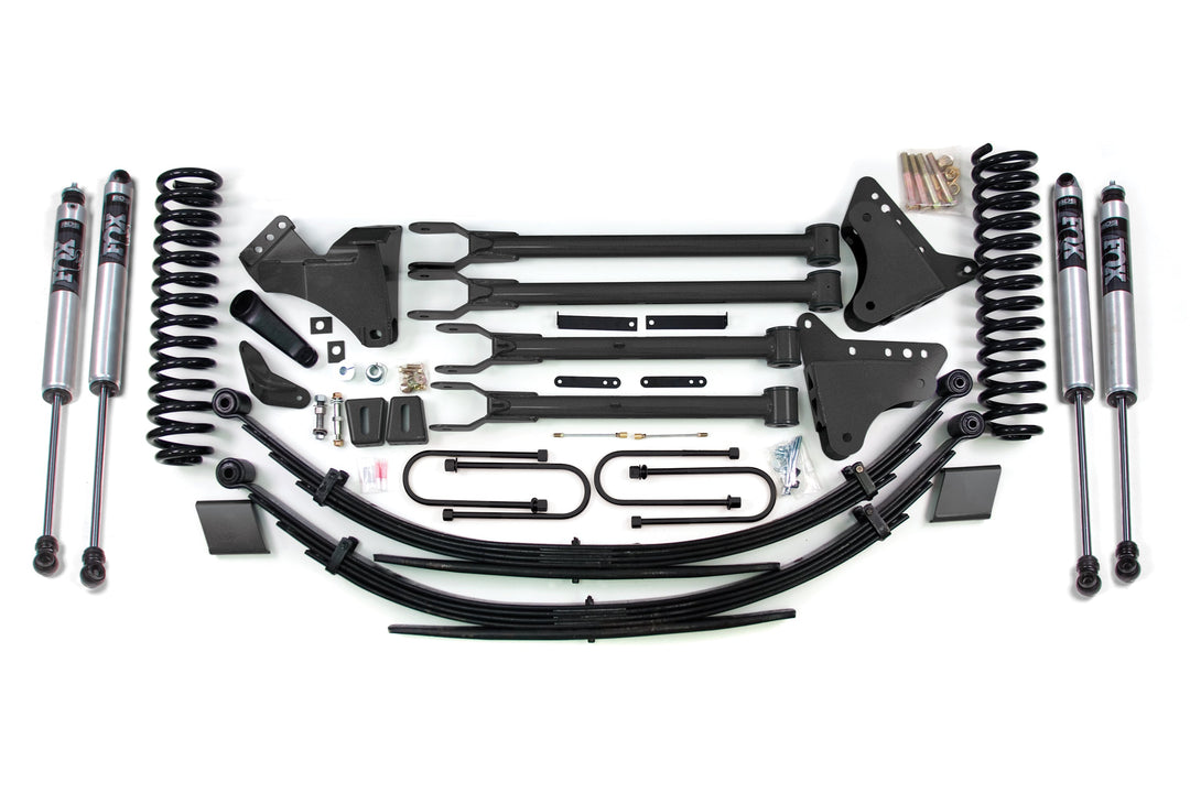 BDS Suspension 8 Inch Lift Kit w/ 4-Link Ford F250/F350 Super Duty 2008-2010 4WD Gas - FOX 2.0 Performance Series