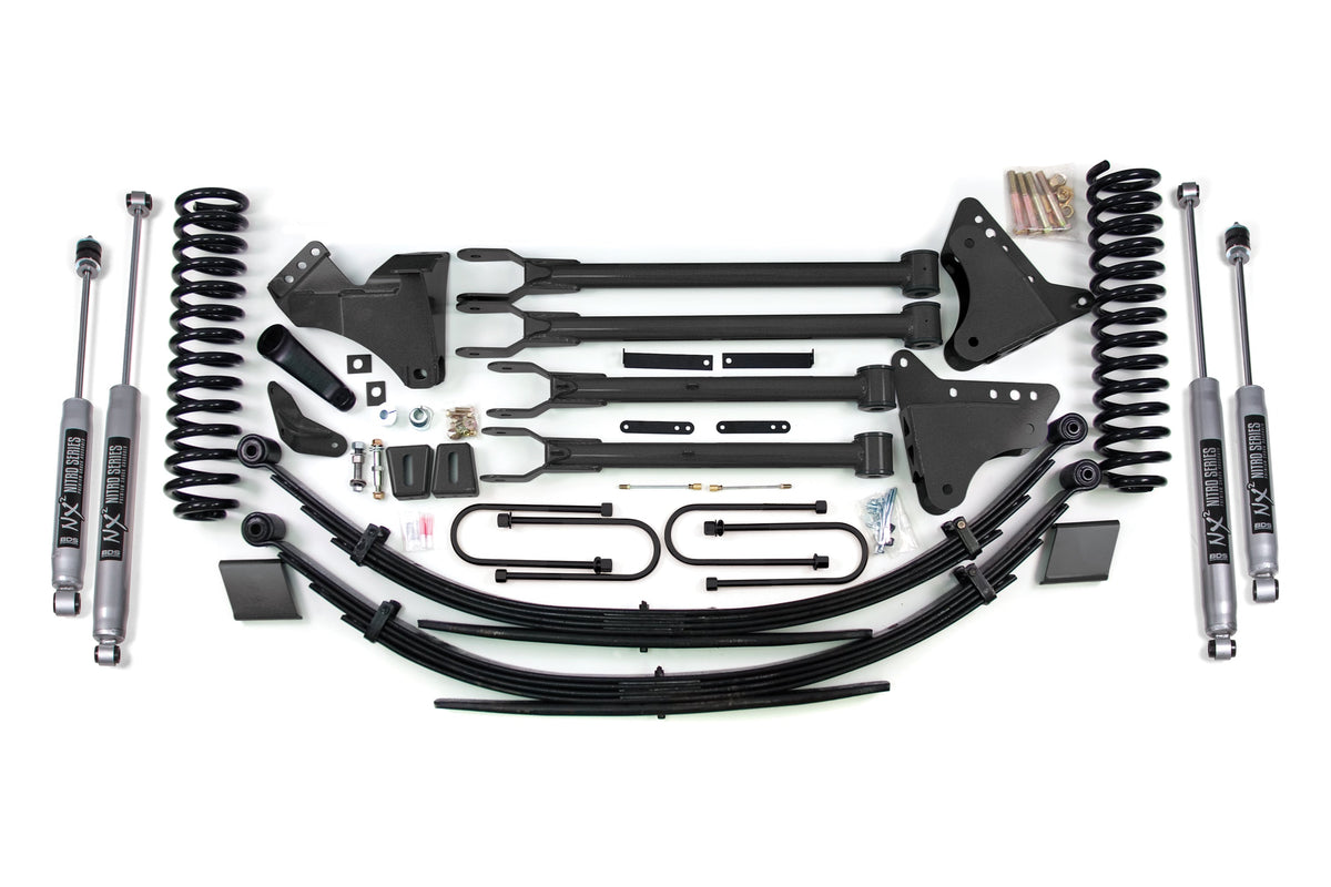 BDS Suspension 8 Inch Lift Kit w/ 4-Link Ford F250/F350 Super Duty 2008-2010 4WD Diesel - NX2 Nitro Series