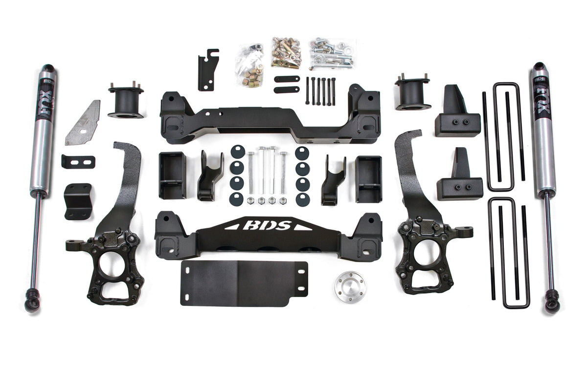 BDS Suspension 4 Inch Lift Kit Ford F150 2014 4WD - 4 Inch Block Kit / FOX 2.0 Performance Series