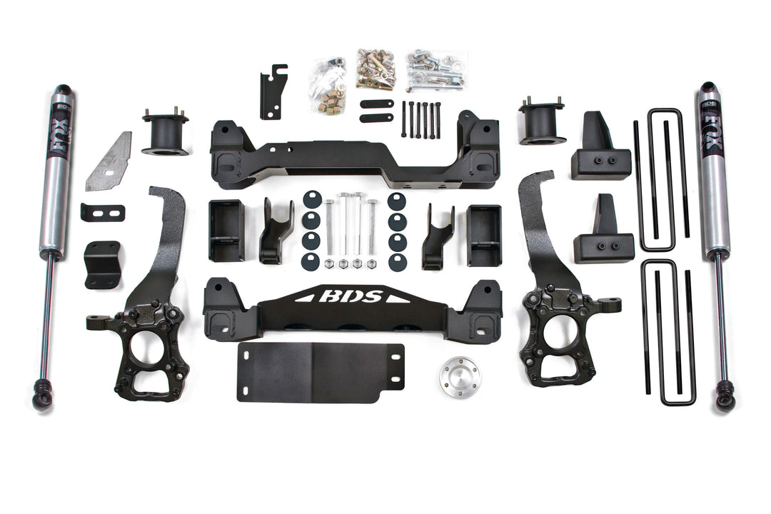 BDS Suspension 6 Inch Lift Kit Ford F150 2009-2013 4WD - 4 Inch Block Kit / FOX 2.0 Performance Series