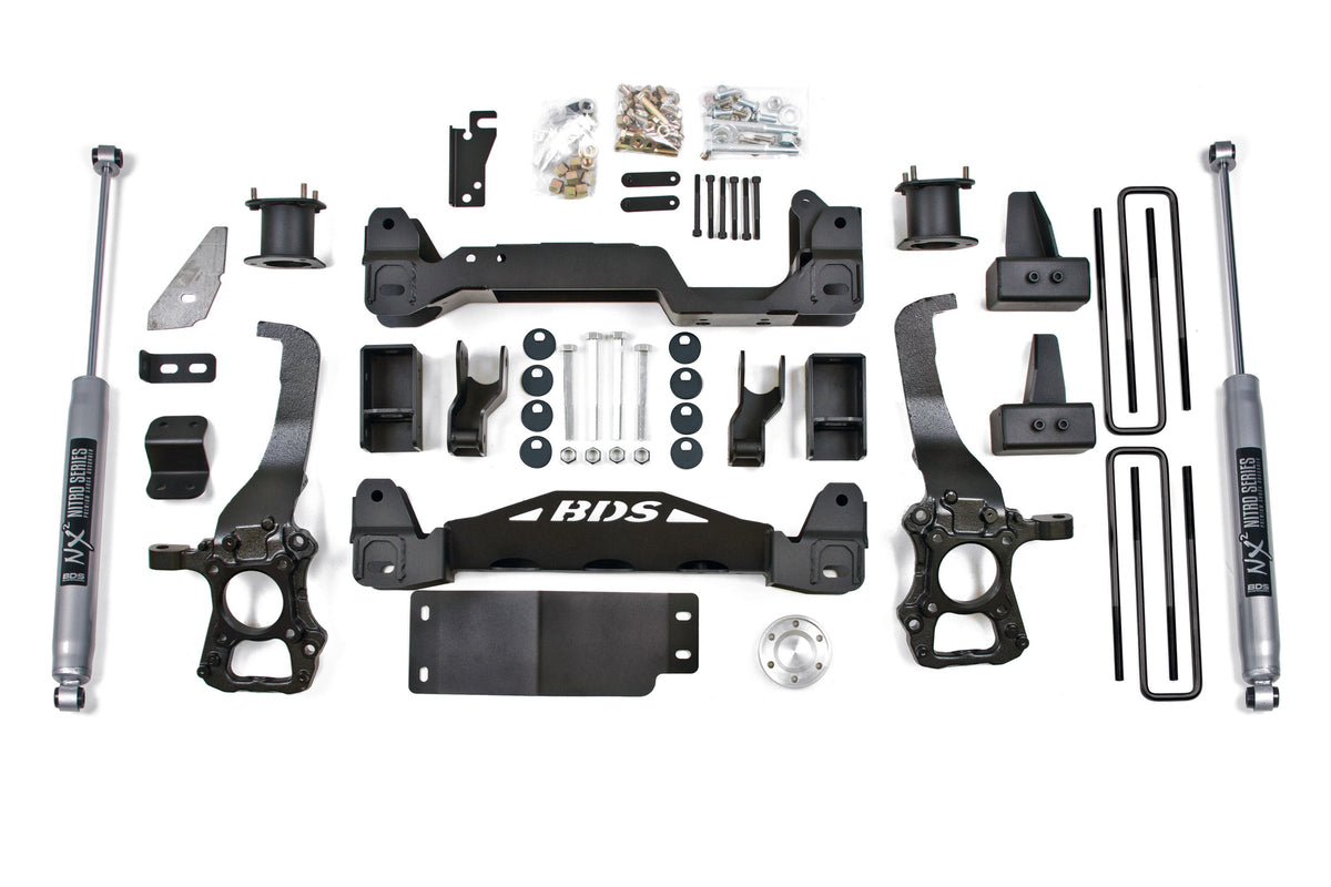 BDS Suspension 6 Inch Lift Kit Ford F150 2009-2013 4WD - 4 Inch Block Kit / NX2 Nitro Series
