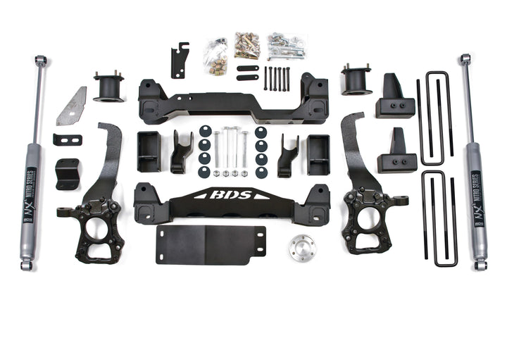 BDS Suspension 6 Inch Lift Kit Ford F150 2009-2013 4WD - 4 Inch Block Kit / NX2 Nitro Series