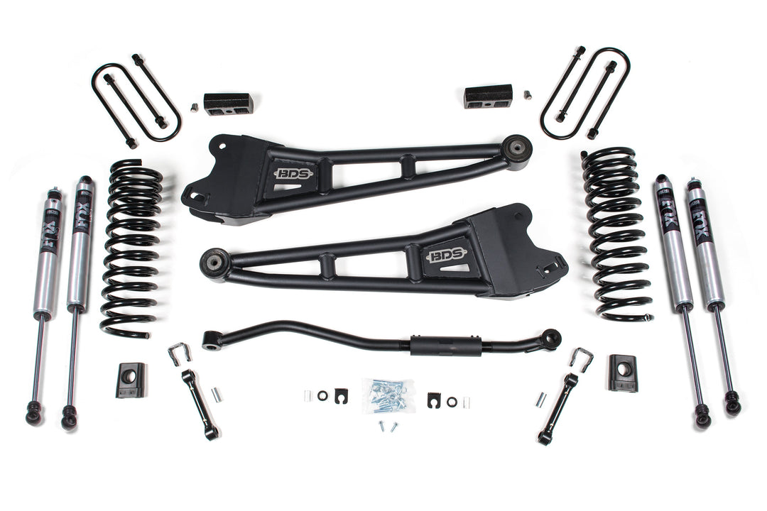 BDS Suspension 3 Inch Lift Kit w/ Radius Arm Ram 3500 2013-2018 4WD Diesel - FOX 2.0 Performance Series
