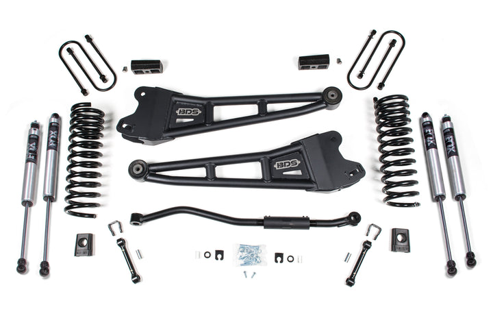BDS Suspension 3 Inch Lift Kit w/ Radius Arm Ram 3500 2013-2018 4WD Diesel - FOX 2.0 Performance Series
