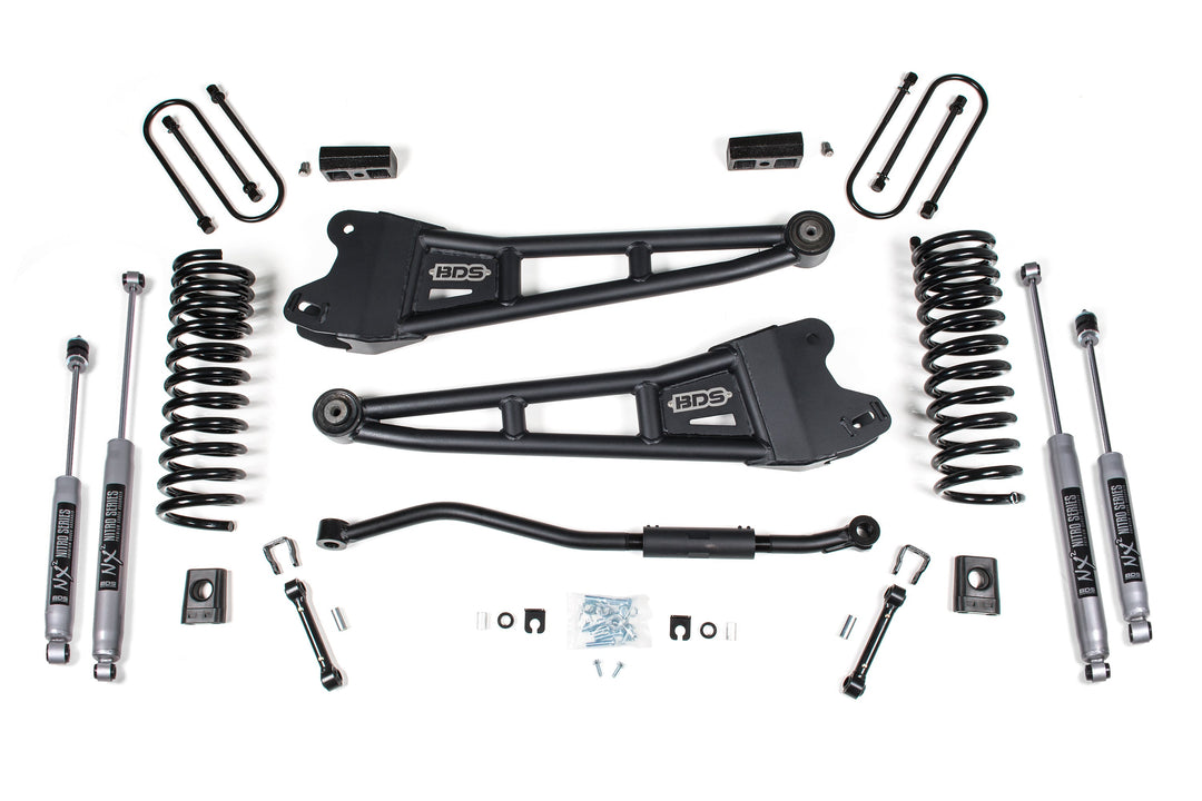 BDS Suspension 3 Inch Lift Kit w/ Radius Arm Ram 3500 2013-2018 4WD Diesel - NX2 Nitro Series