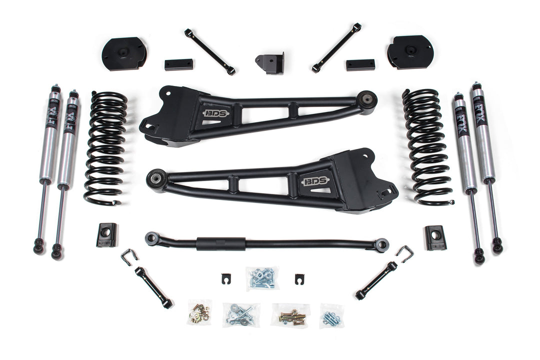 BDS Suspension 3 Inch Lift Kit w/ Radius Arm Ram 2500 2014-2018 &amp; 2025-2027 4WD Diesel - FOX 2.0 Performance Series