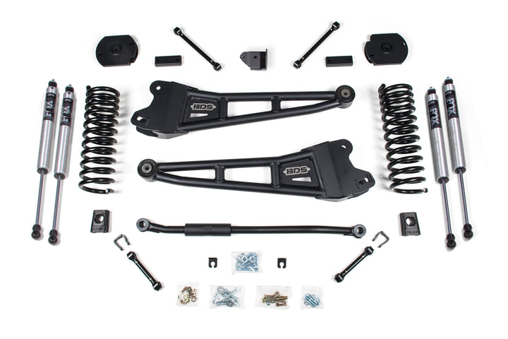 BDS Suspension 3 Inch Lift Kit w/ Radius Arm Ram 2500 2014-2018 &amp; 2025-2027 4WD Diesel - FOX 2.0 Performance Series