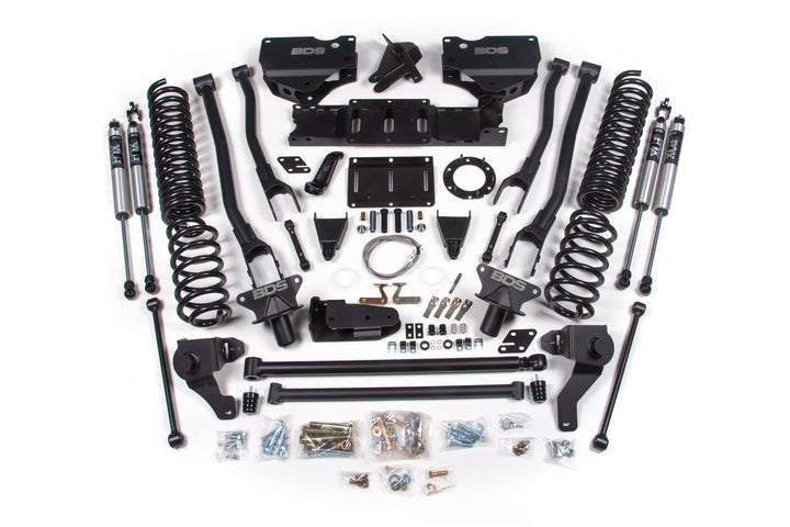 BDS Suspension 8 Inch Lift Kit w/ 4-Link Ram 2500 2019-2024 4WD Diesel - Coil Spring/Bump Stop Extension / FOX 2.0 Performance Series