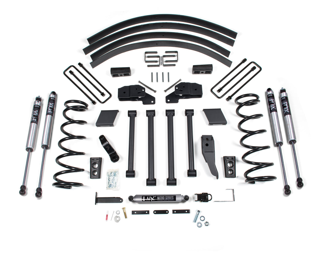 BDS Suspension 4.5 Inch Lift Kit Dodge Ram 2500/3500 1994-1999 4WD - Block Kit Without Factory Overload / FOX 2.0 Performance Series