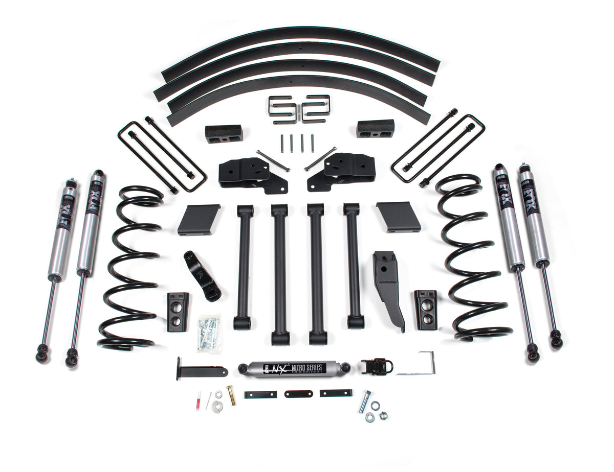 BDS Suspension 4.5 Inch Lift Kit Dodge Ram 2500/3500 1994-1999 4WD - Block Kit Without Factory Overload / FOX 2.0 Performance Series