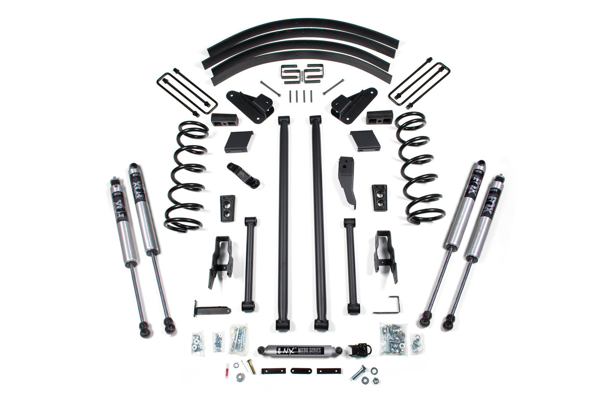 BDS Suspension 4.5 Inch Lift Kit Long Arm Conversion Dodge Ram 2500/3500 1994-1999 4WD - Block Kit Without Factory Overload / FOX 2.0 Performance Series