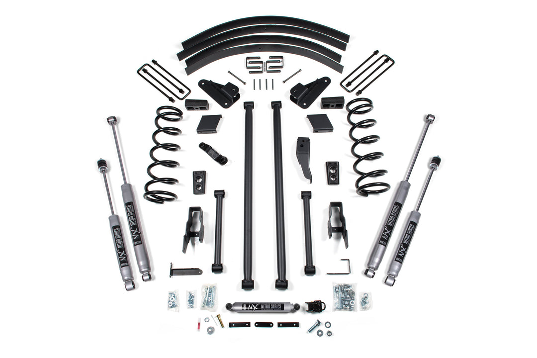 BDS Suspension 4.5 Inch Lift Kit Long Arm Conversion Dodge Ram 2500/3500 1994-1999 4WD - Block Kit Without Factory Overload / NX2 Nitro Series