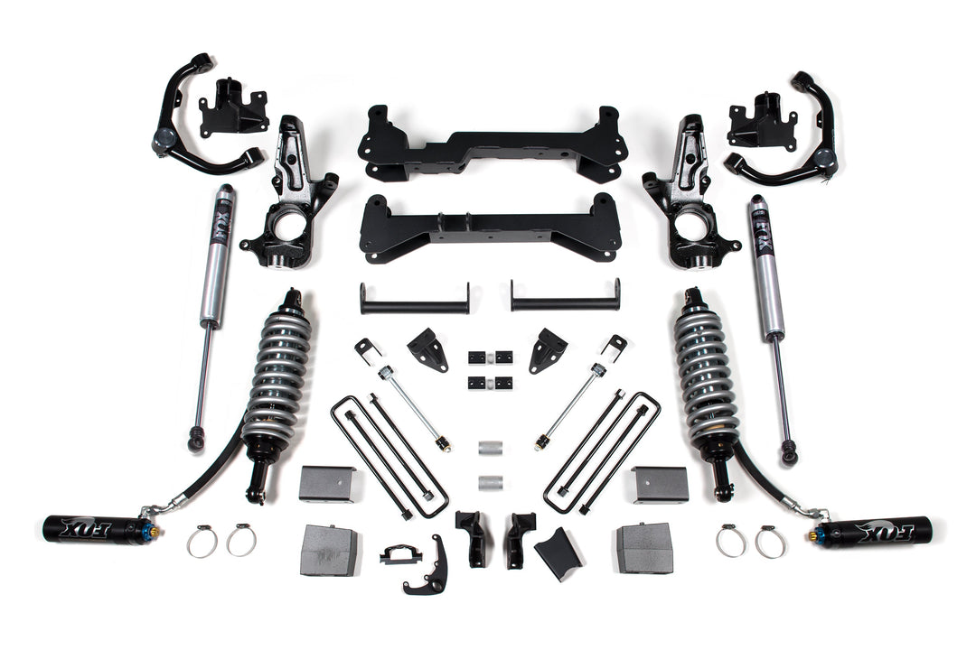 BDS Suspension 7 Inch Lift Kit FOX 2.5 Coilover Conversion Chevy Silverado or GMC Sierra 2500HD 2001-2010 2WD - Carrier Above Crossmember