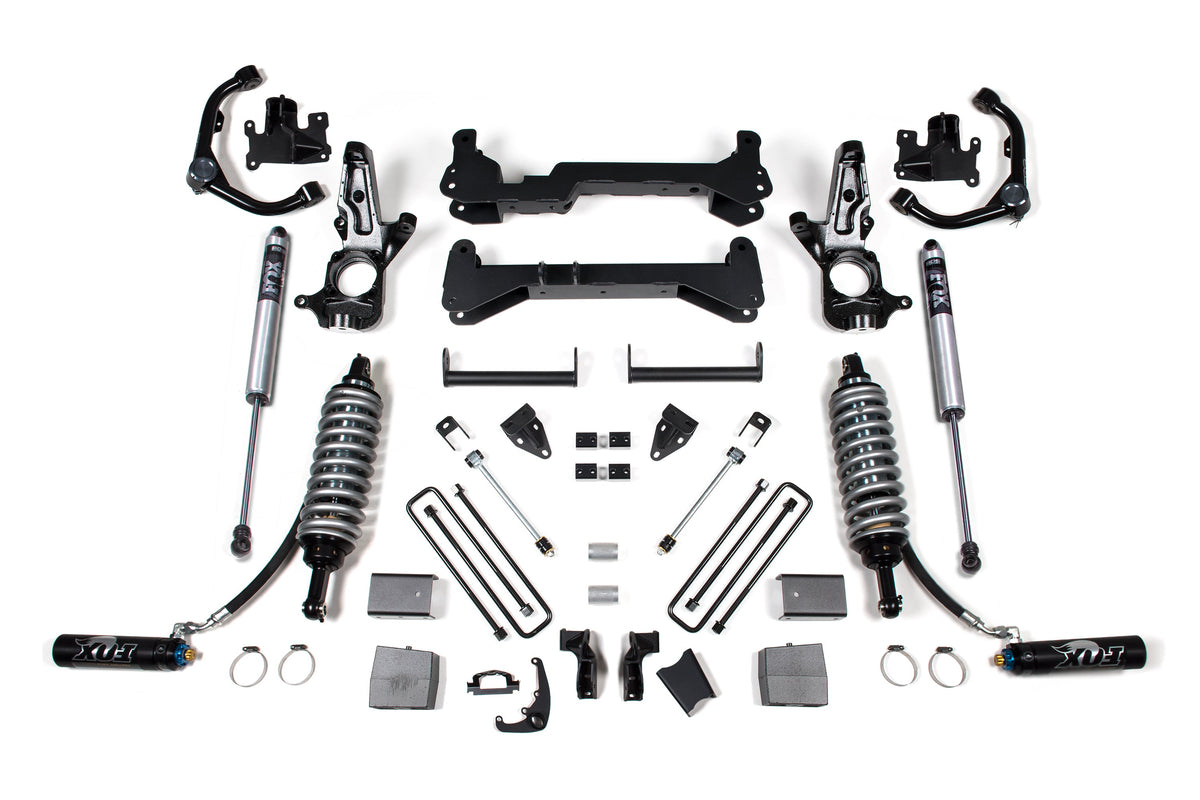 BDS Suspension 7 Inch Lift Kit FOX 2.5 Coilover Conversion Chevy Silverado or GMC Sierra 2500HD 2001-2010 2WD - Carrier Above Crossmember