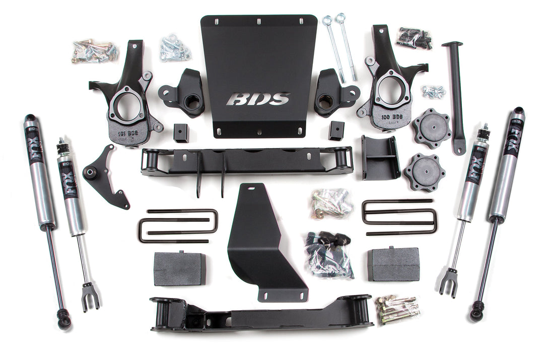 BDS Suspension 4.5 Inch Lift Kit Chevy Silverado or GMC Sierra 1500 1999-2006 4WD - 5 Inch Block Kit / FOX 2.0 Performance Series