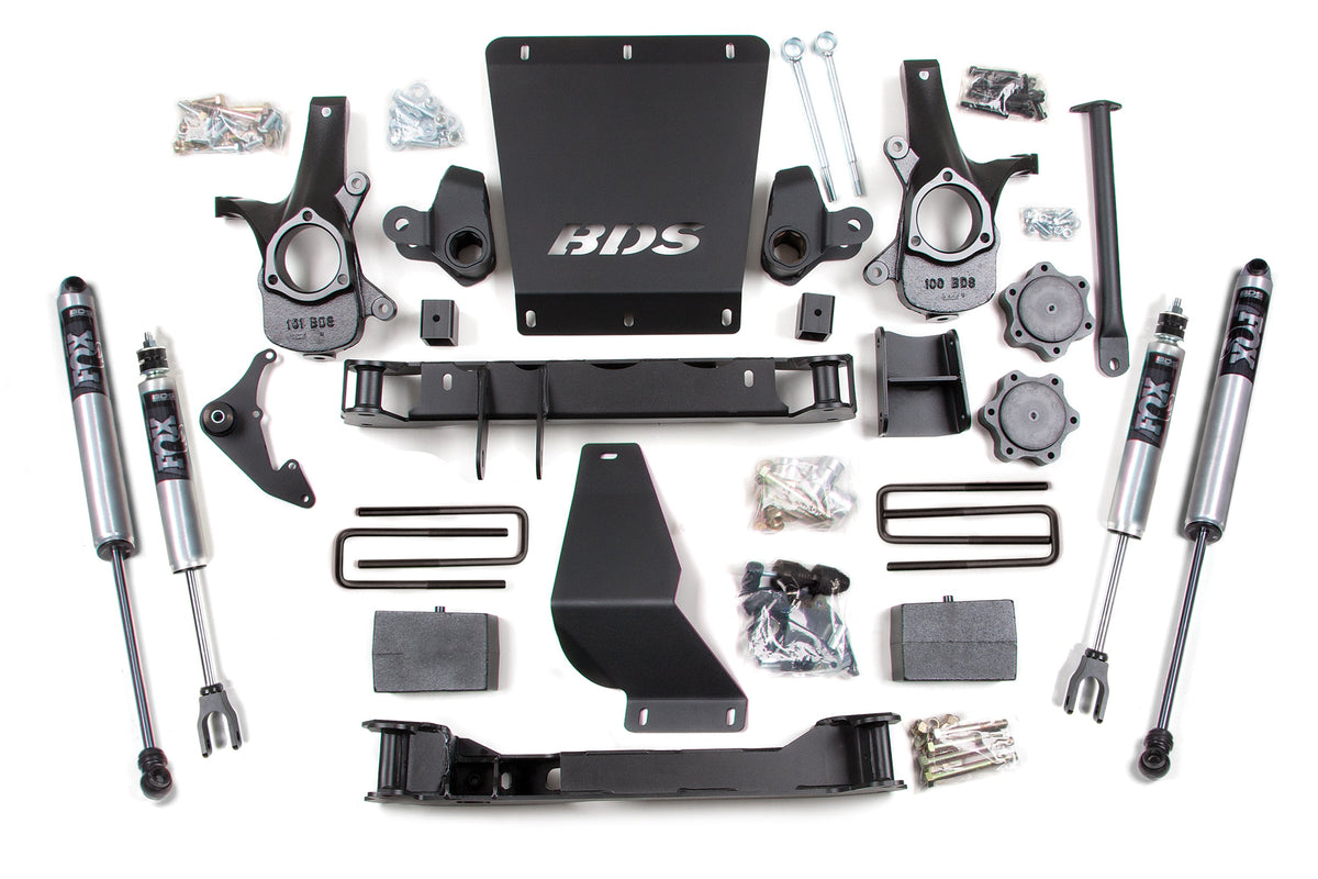 BDS Suspension 4.5 Inch Lift Kit Chevy Silverado or GMC Sierra 1500 1999-2006 4WD - 5 Inch Block Kit / FOX 2.0 Performance Series