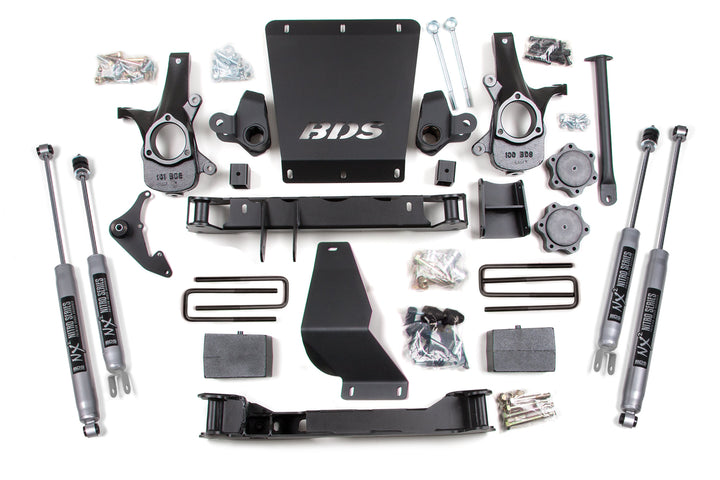 BDS Suspension 4.5 Inch Lift Kit Chevy Silverado or GMC Sierra 1500 1999-2006 4WD - 5 Inch Block Kit / NX2 Nitro Series