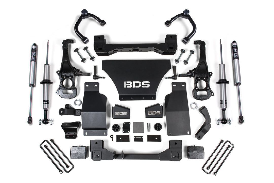 BDS Suspension 4 Inch Lift Kit Chevy Silverado or GMC Sierra 1500 2019-2024 4WD Gas - FOX 2.0 Performance Series – FOX 2.0 Performance Series